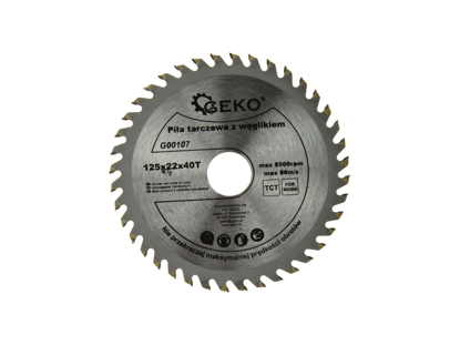 Picture of Disc circular pentru lemn 125x22x40T, GEKO G00107