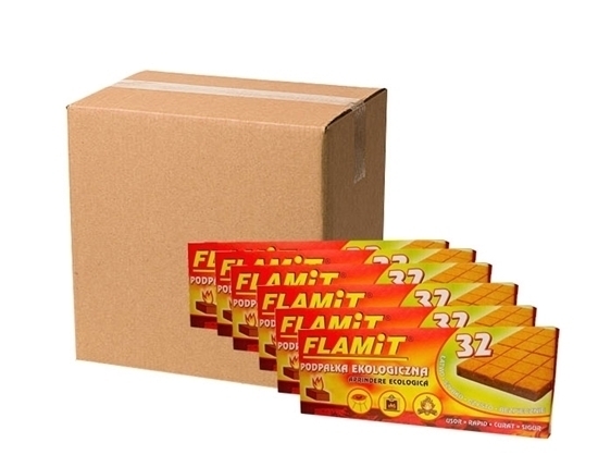 Picture of Bax 45 cutii Flamit 32, carbuni pentru aprinderea focului din cuptoare, seminee sau gratare