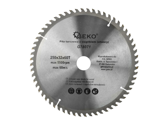 Picture of Disc circular pentru lemn 250x32x60T, Geko G78071