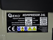 Picture of Compresor 24L, 8bar, 210l/min, 2.5cm, 2 iesiri, GEKO G80300