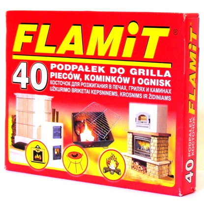 Picture of Carbuni Flamit 40/200gr pentru aprinderea focului din cuptoare, seminee sau gratar