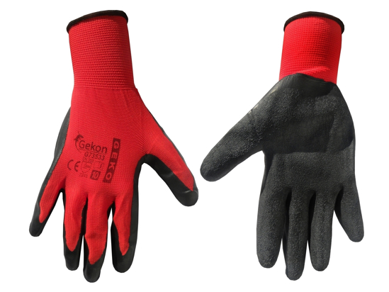 Picture of Mănuși de protecție, mărimea 10, Latex roșu, Geko G73533