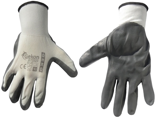 Picture of Mănuși de protecție GEKO, mărimea 10, alb-gri, G73523