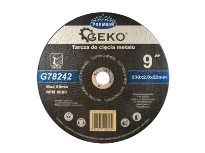 Picture of Disc pentru taierea metalului, GEKO PREMIUM, 230mm, G78242