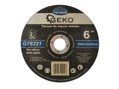 Picture of Disc de taiere 150x1.6mm, GEKO PREMIUM G78221