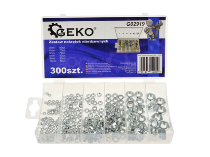 Picture of Set de piulițe din inox, 300 bucati, GEKO  G02919