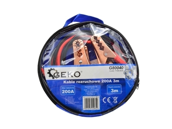 Picture of Cabluri de pornire 200A 3m, Geko G80040