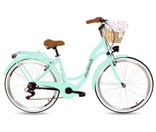Picture of Bicicleta Maltrack CityBike Dreamer cu 6 viteze 28”, culoare maro/menta