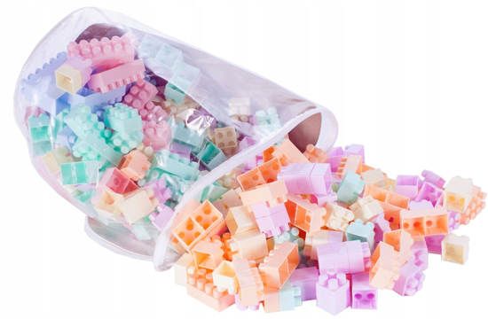 Picture of Cuburi pastelate de constructie din plastic 320 piese, Malplay 108029