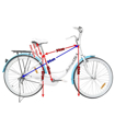 Picture of Bicicleta dama  BLUE cu cos de cumparaturi si motive florale Maltrack 108873