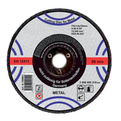 Picture of Disc pentru taiat metal, 125х3.2х22.2mm, Raider 160102