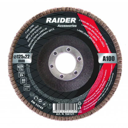 Picture of Disc pentru slefuit, 125 mm, A-150, Raider 164123