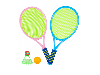 Picture of Set rachete badminton cu minge si fluturas, 45 cm, Malplay 109107