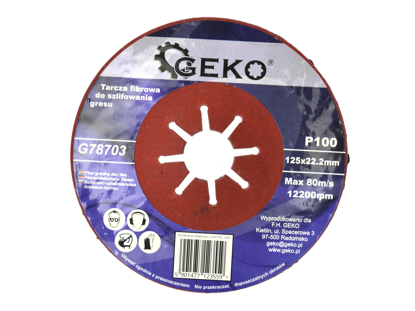 Picture of Disc din fibra pentru slefuire 125mm, Geko G78703