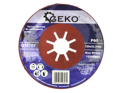 Picture of Disc din fibra pentru slefuire 125mm, Geko G78701