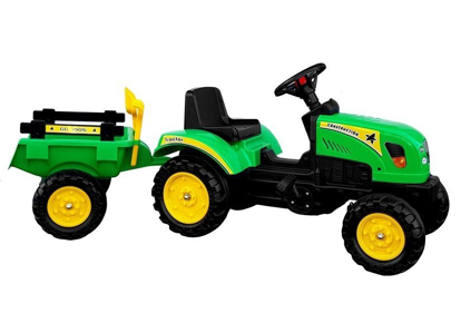 Picture of Tractoras Branson cu remorca, verde, 135 cm, Lean 3827