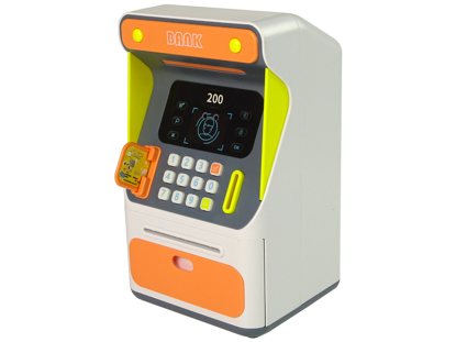 Picture of Jucarie interactiva ATM, senzor de recunoastere a fetei, PIN, portocaliu, Lean 9807