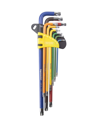 Picture of Set 9 chei torx T10-T50 extra lungi color, Topmaster 390174