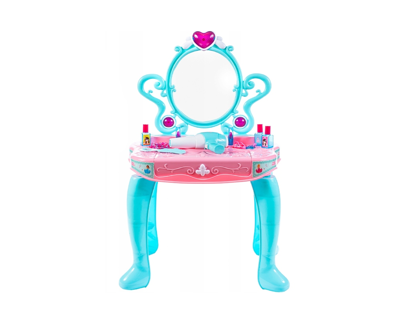 Picture of Set masuta de toaleta 3 in 1 cu accesorii, oglinda, pian, uscator, MalPlay 107256