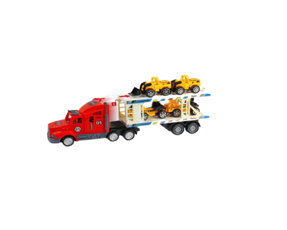 Picture of Set camion cu 4 vehicule de constructii, MalPlay 109866