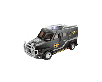 Picture of Pusculita tip masina SWAT cu amprenta, sunete si lumini, 32 x 16 x 12,5 cm, MalPlay 109832