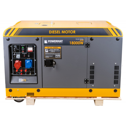 Picture of Generator de curent pe motorina PM-AGR-18000MD, 18 kW, 230 V / 400 V, 12 V, Powermat PM1227