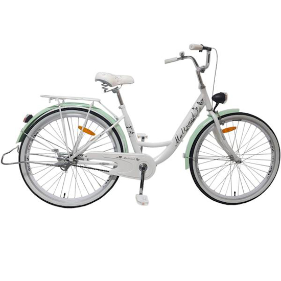 Picture of Bicicleta de oras 26" SS, White / Mint, MalTrack 108997