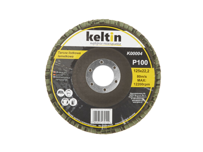 Picture of Disc lamelar pentru slefuit, P100, 125 mm, Keltin K00004