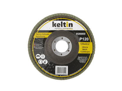 Picture of Disc lamelar pentru slefuit, P120, 125 mm, Keltin K00005