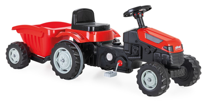 Picture of Tractor cu pedale si remorca XXL Red, MalPlay 110740