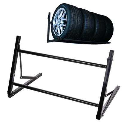 Picture of Suport reglabil pentru roti / anvelope, 81-120 cm, capacitate maxima de 100 kg, functie de pliere, Geko G71255