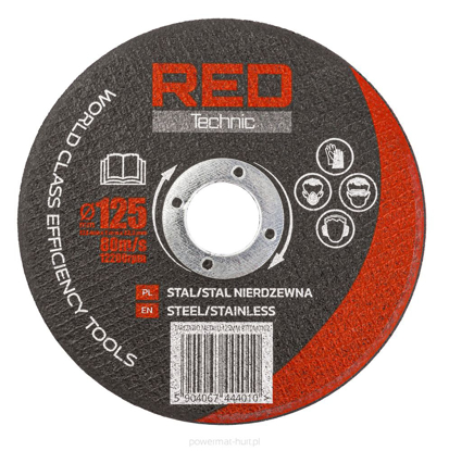 Picture of Disc de taiere pentru metal, 125 mm, Red Technic RTTDM0102